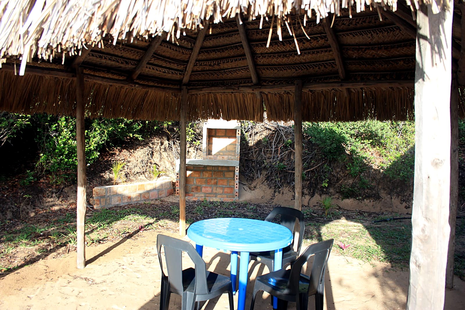 The Cottage's own braai area under thatch