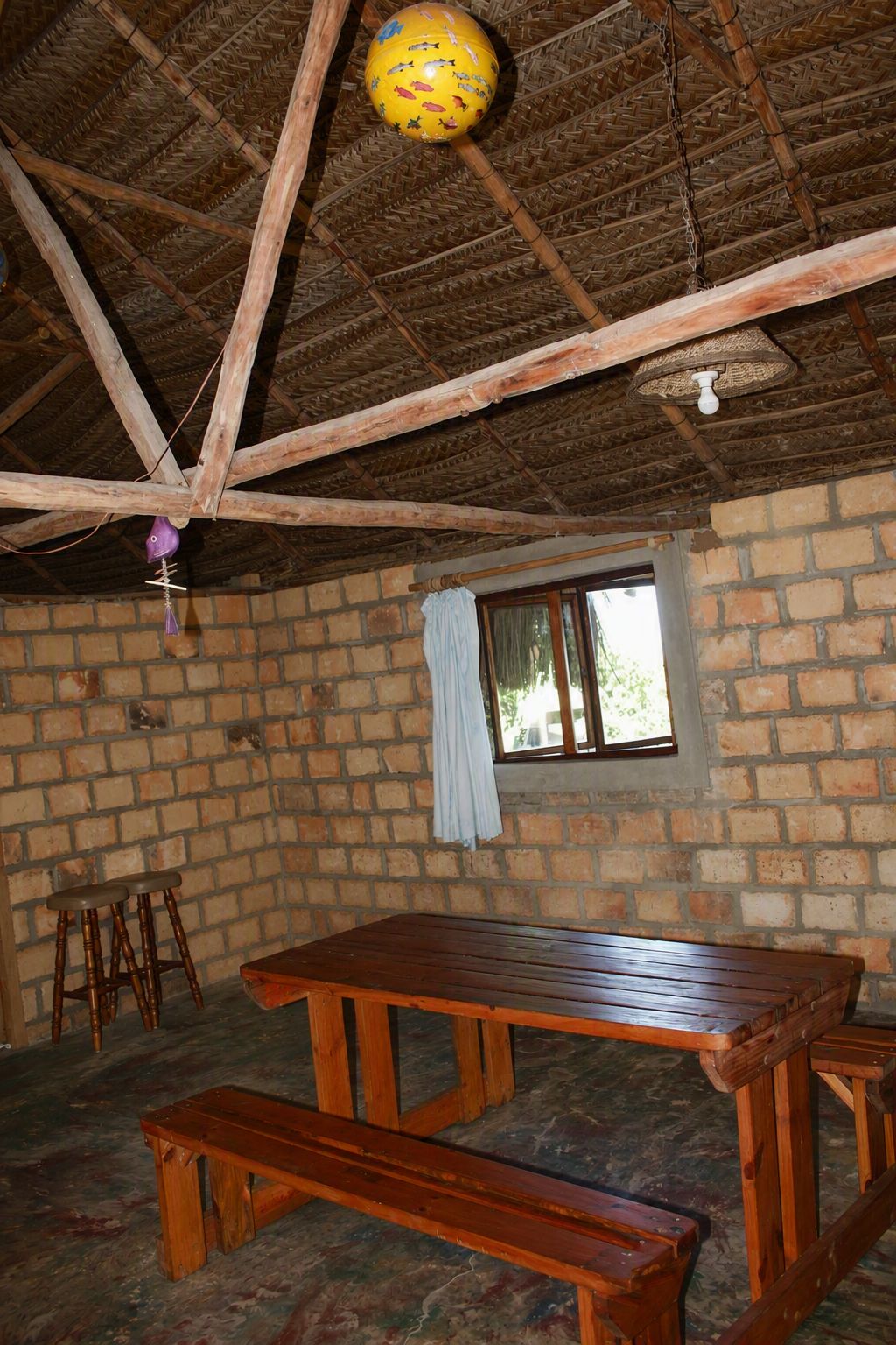 Open-plan living and dining area